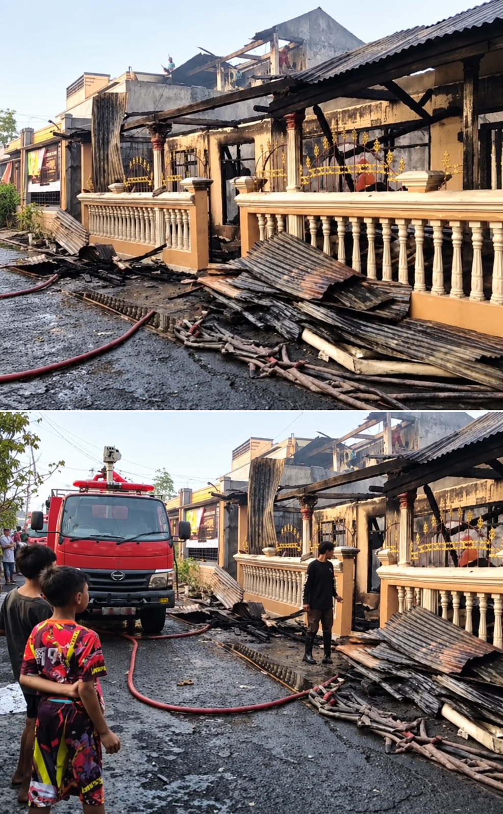 KEBAKARAN HEBAT DI PATETEN SATU BITUNG, 14 RUMAH TERBAKAR DAN 3 LAINNYA TERDAMPAK